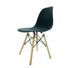 Kit 4 Cadeira Eiffel Moderno Sala Jantar Preto Base Madeira - 6