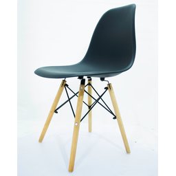 Kit 4 Cadeira Eiffel Moderno Sala Jantar Preto Base Madeira - 5