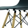 Kit 4 Cadeira Eiffel Moderno Sala Jantar Preto Base Madeira - 7