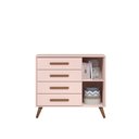 Ver imagem 7 de Berco Mini Cama Q Encanto Retro Rosa (3820.91) + Comoda Sap. 1pt/4gav Q Encanto Retro Rosa (3825.91)