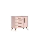 Ver imagem 3 de Berco Mini Cama Q Encanto Retro Rosa (3820.91) + Comoda Sap. 1pt/4gav Q Encanto Retro Rosa (3825.91)