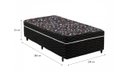 Ver imagem 2 de Cama Box solteiro ortopédica conjugada 88x188 Tampo Preto Matelassê