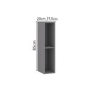 Ver imagem 3 de Nicho Vertical 20cm Premium Luciane Móveis Cinza Puro