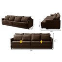 Ver imagem 2 de Sofá Cama Retrátil e Reclinável 2,50m com Molas Cairo Veludo Marrom Mirra Decor