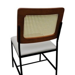 Cadeira Lyon Metal Encosto Anatômico Telinha Natural Assento Estofado - Preto/Amêndoa Corano Bruma - 8 Cadeira Lyon Metal Encosto Anatômico Telinha Natural Assento Estofado - Preto/Amêndoa Corano Bruma - 8