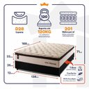 Ver imagem 3 de Conjunto Cama Box Casal c/ Molas Ensacadas Quartzo Preto 138x188x71