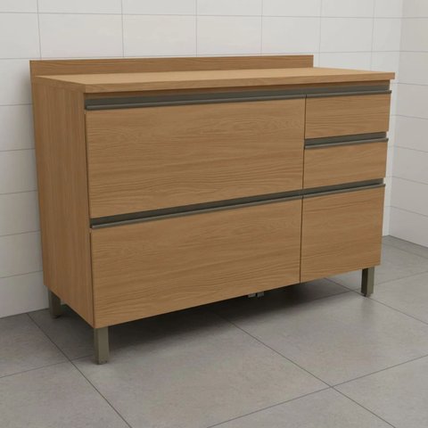 Armário de Cozinha Balcão de Pia 1,20m com Tampo e Pés Maxxi Kappesberg
