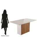 Ver imagem 5 de Mesa de Jantar Cris Retangular 160cm - 100% Mdf, Base Ripada - Sonetto