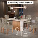 Ver imagem 3 de Mesa de Jantar Cris Retangular 160cm - 100% Mdf, Base Ripada - Sonetto