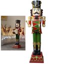 Ver imagem 2 de Quebra Nozes Natal Soldado Natalino Grande Luzes Led Som Musica Decoraçao Cenario Casa Loja Vitrine 