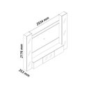 Ver imagem 4 de Painel para TV até 84 Polegadas 100% MDF com LED, Espelho, Vidro e 2 Portas 293,4x217,6x35,3cm