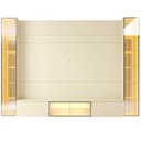 Ver imagem 3 de Painel para TV até 84 Polegadas 100% MDF com LED, Espelho, Vidro e 2 Portas 293,4x217,6x35,3cm