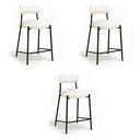 Ver imagem 6 de Kit 3 Banquetas Altas Londres Aço Carbono 43cm Branco D'Rossi