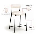 Ver imagem 2 de Kit 3 Banquetas Altas Londres Aço Carbono 43cm Branco D'Rossi
