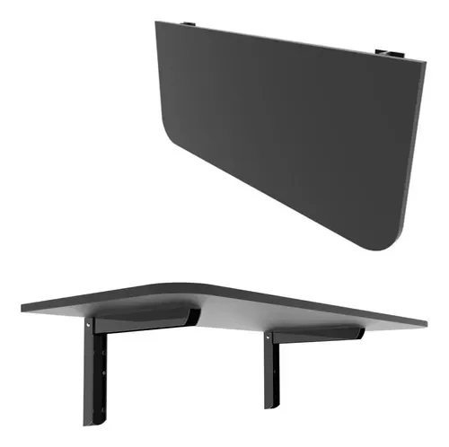 Mesa Dobrável de Parede 80x40 Articulada de Notebook Preto