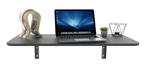 Mesa Dobrável de Parede 80x40 Articulada de Notebook Preto - 2