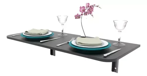 Ver imagem 3 de Mesa Dobrável de Parede 80x40 Articulada de Notebook Preto