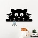 Ver imagem 1 de Porta Chaves de Parede Cat Decorativo em MDF:PRETO