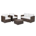 Ver imagem 1 de Jogo de Sofás 4 Lugares Fibra Sintética Área Externa Jardim Piscina
