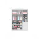 Ver imagem 3 de Jogo de Quarto Pérola com Guarda Roupa e Cômoda em MDF 165cm Branco Phoenix Baby