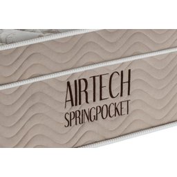 Colchão Casal ORTOBOM De Molas Ortobom Airtech Bege - 138cm X 188cm X 30cm - 14