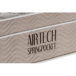 Colchão Casal ORTOBOM De Molas Ortobom Airtech Bege - 138cm X 188cm X 30cm - 6