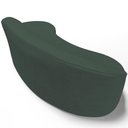 Ver imagem 5 de Sofá 4 Lugares Curvo Living Firenze Direito D02 Linho Verde Musgo 280cm C-117 - Lyam