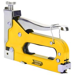 Grampeador Manual Profissional Tapeceiro Madeira Pressão Grampos 4 - 14mm + 2200 Grampos | Fertak - 5