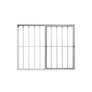 Vitrô 2 Folhas de Correr Aluminio Branco com Grade 1,00x1,00