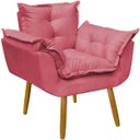 Ver imagem 3 de Kit Poltrona e Puff Alice Decorativa Confortável para Sala Recepção Manicure Quarto Tecido Suede