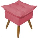 Ver imagem 4 de Kit Poltrona Decorativa Para Recepção Manicure Sala De Estar + Puff Reforçado Suede