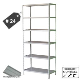 Estante de Aço com 06 Bandejas 40 cm (24/18) – 1,98×0,92×0,40m – S/A - 3