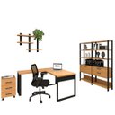 Ver imagem 2 de Mesa de Escritório em L com 2 Estantes Gaveteiro e Nicho Mdf