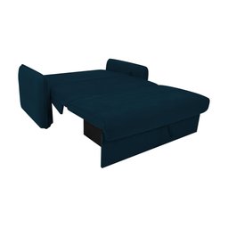 Sofá Cama para Sala de Estar Zaia com Baú Suede Matrix - Azul - 4