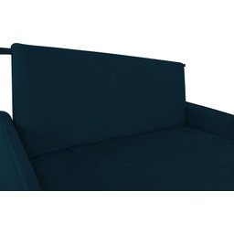 Sofá Cama para Sala de Estar Zaia com Baú Suede Matrix - Azul - 8