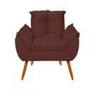 Ver imagem 2 de Kit 02 Cadeiras Poltronas Opala Suede Black Cor: Marrom