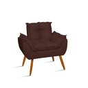 Ver imagem 3 de Kit 02 Cadeiras Poltronas Opala Suede Black Cor: Marrom