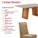 Ver imagem 7 de Mesa de Jantar Carolina 180cm Tampo MDF Vidro com 6 Cadeiras Yasmin
