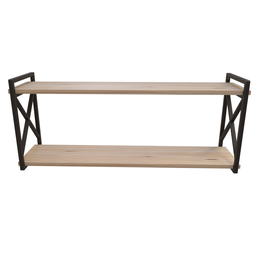Prateleira Estilo Industrial modelo x com medidas de 20x60 centímetros acompanha madeiras - 1
