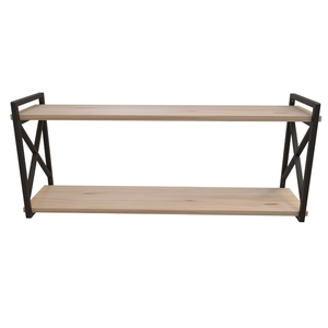 Prateleira Estilo Industrial modelo x com medidas de 20x60 centímetros acompanha madeiras