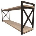 Ver imagem 2 de Prateleira Estilo Industrial modelo x com medidas de 20x60 centímetros acompanha madeiras