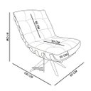 Ver imagem 6 de Poltrona Giratória Costela Suede Bege Base Madeira Ma25 Dmov