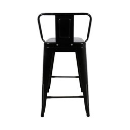 Kit 4 Banquetas Tolix Média com Encosto Pretas - 6