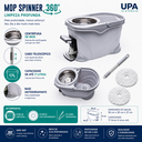 Ver imagem 2 de Mop Spinner 360° Limpeza Profunda Centrifuga de Inox