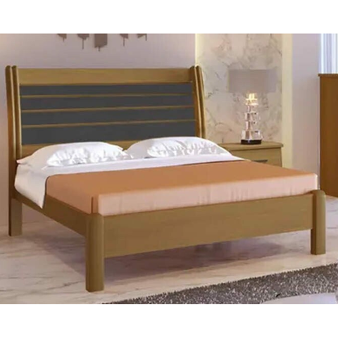 Cama Casal Esmeralda Cinamomo/Grafite Plus D'Doro Móveis
