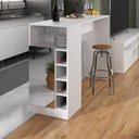 Ver imagem 1 de Bancada Balcão/mesa de Cozinha com Adega 1 Porta e Espelho Multimóveis Mp2248 Branco