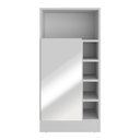 Ver imagem 2 de Bancada Balcão/mesa de Cozinha com Adega 1 Porta e Espelho Multimóveis Mp2248 Branco