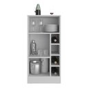 Ver imagem 3 de Bancada Balcão/mesa de Cozinha com Adega 1 Porta e Espelho Multimóveis Mp2248 Branco
