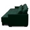 Sofá Cama Retrátil e Reclinável 2,30m com Molas Catarina Veludo Verde Rover & Beato - 6