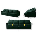 Ver imagem 7 de Sofá Cama Retrátil e Reclinável 2,30m com Molas Catarina Veludo Verde Rover & Beato